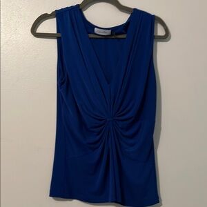 Calvin Klein Deep Blue Ruched Tank Top